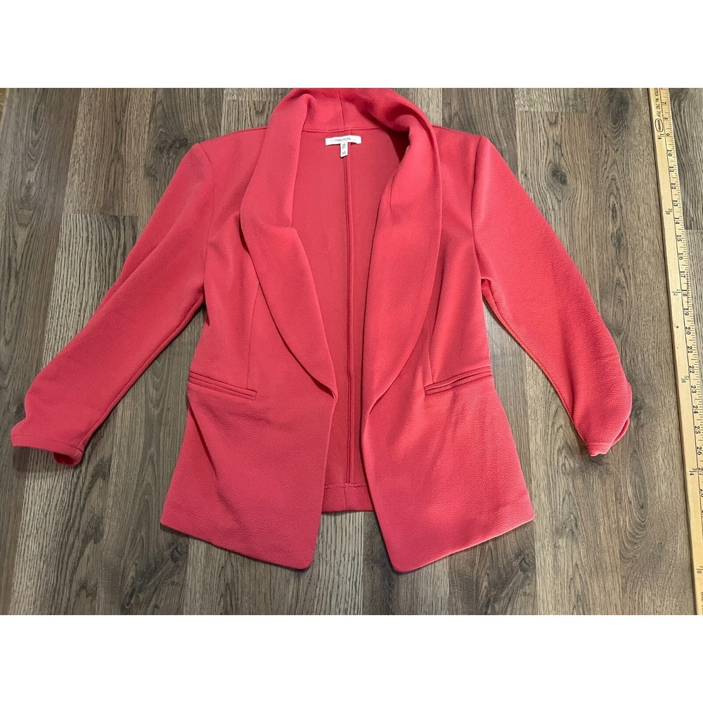 Maurices Jacket, Women's Size XS, Pink, Open Blazer, Pockets, Long Sleeve